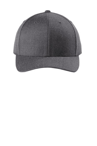 Sport-Tek® Yupoong® Curve Bill Snapback Cap Dark Heather Grey