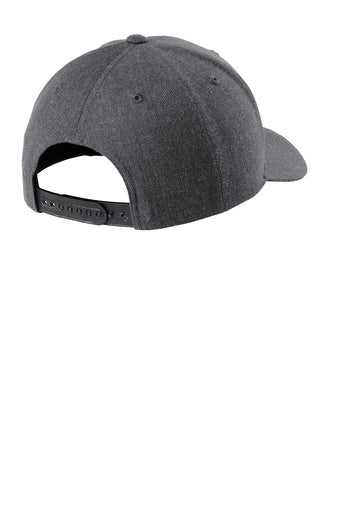 Sport-Tek® Yupoong® Curve Bill Snapback Cap Dark Heather Grey