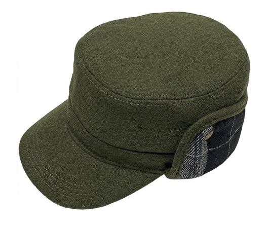 Cypress Cadet Cap with Plaid Earflaps