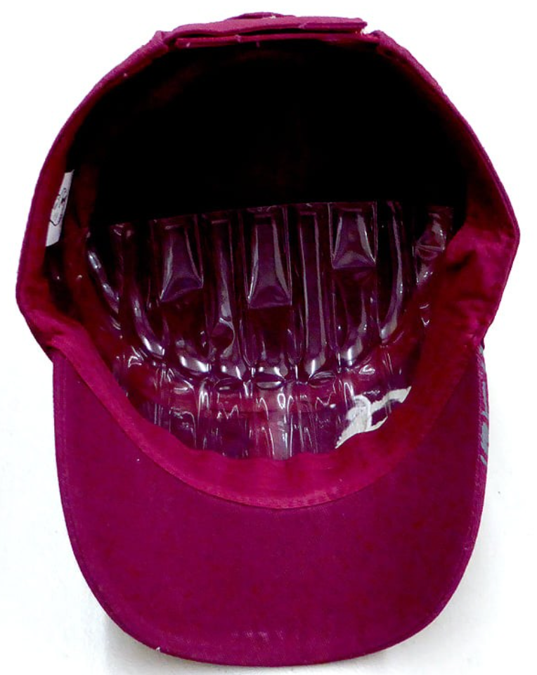 Short Cross Cadet Rhinestone Hat - Burgundy