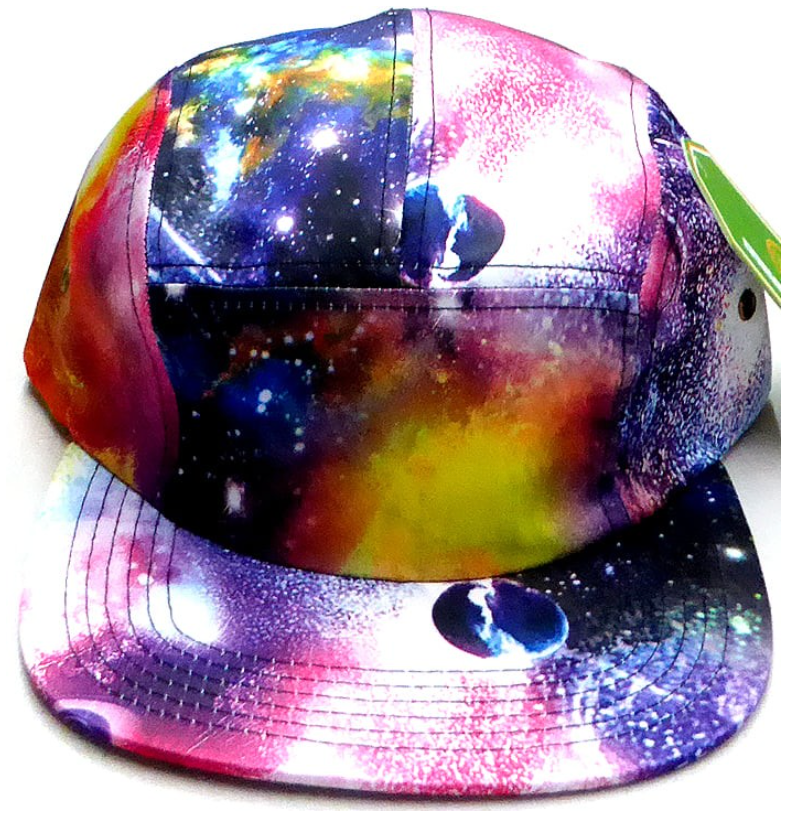 Blank 5-Panel Camp Hats Caps - Galaxy