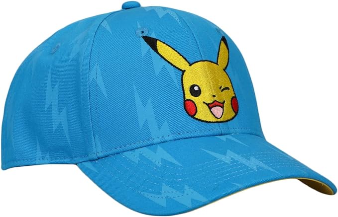 All Over Print Pokemon Anime Pikachu Blue Adjustable Hat