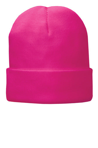 Port & Company® Fleece-Lined Knit Cap Pink