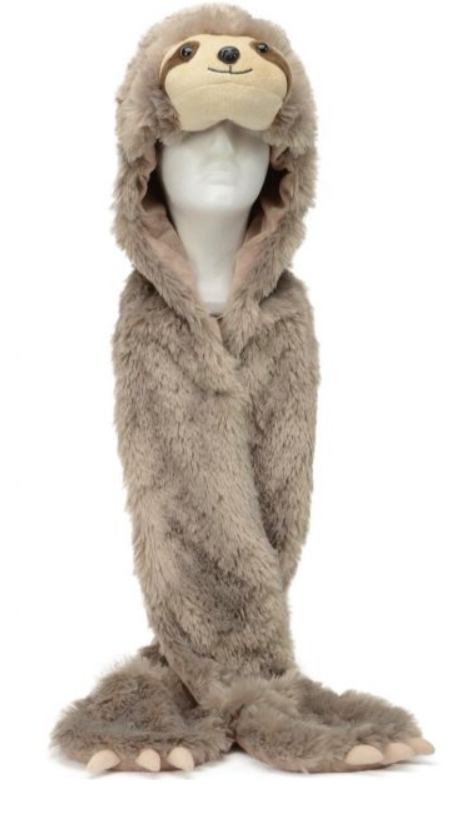 37" Sloth Hat w/Mittens