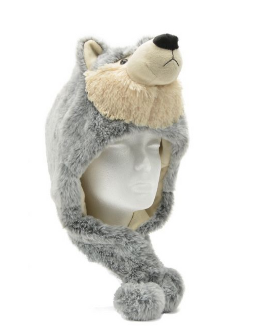 37" Wolf Hat w/ Mittens